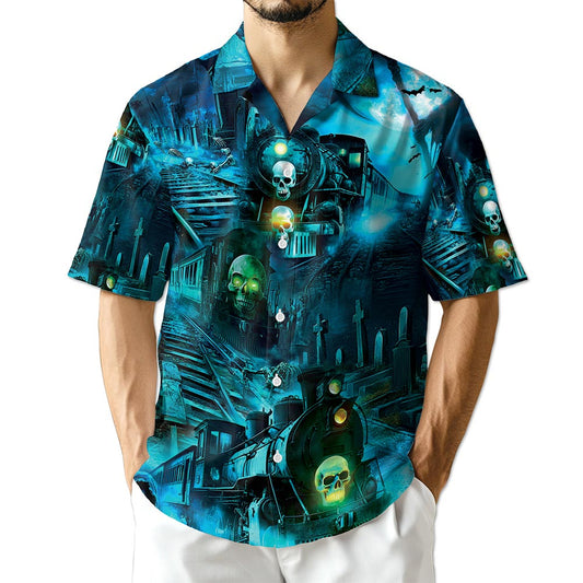 Azhawaiian Ghost Train Hawaiian Shirt for Men