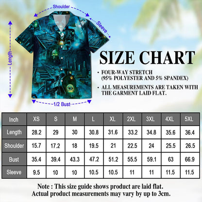 Ghost Train Hawaiian Shirt for Men, Button Down Aloha Shirt - Azhawaiian