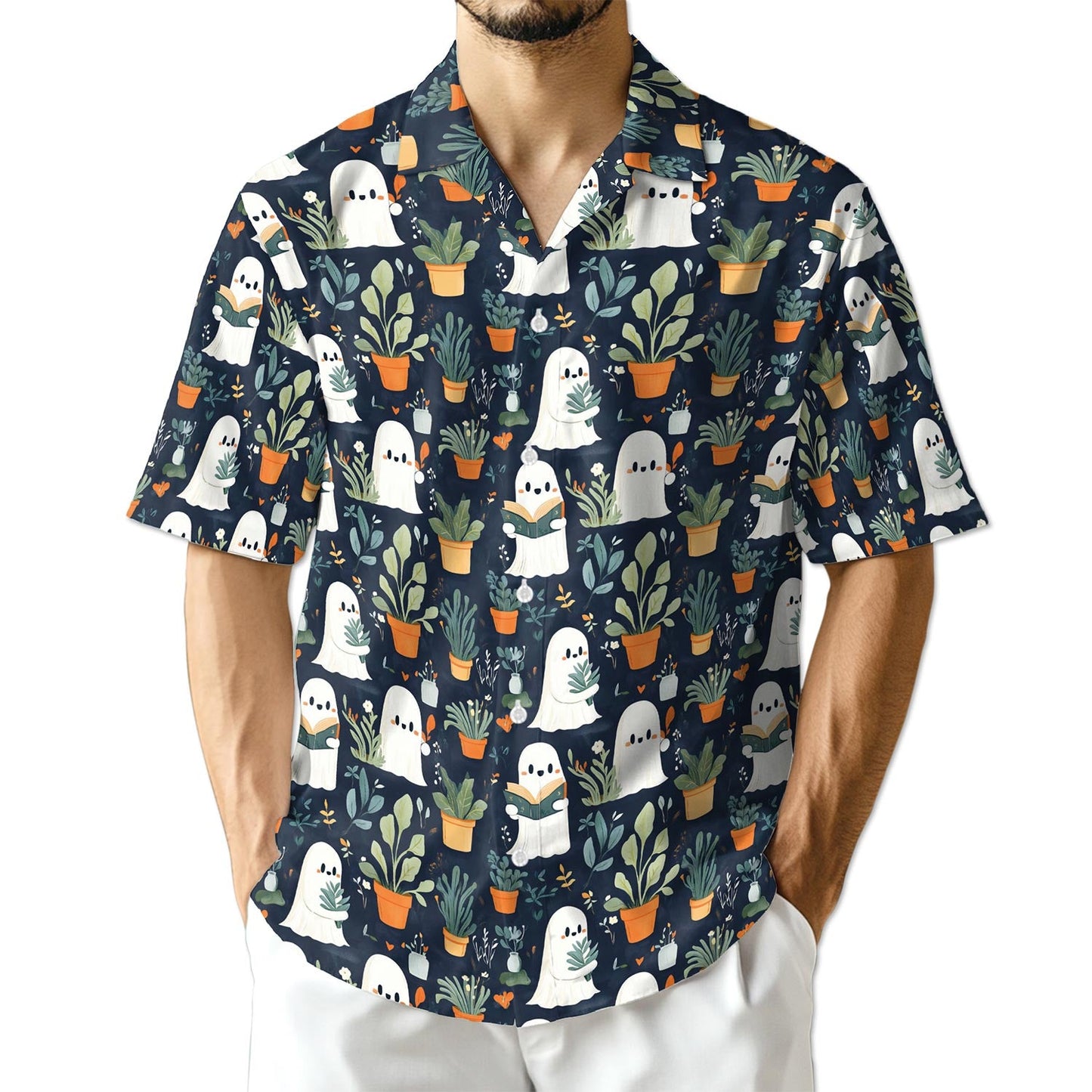 Azhawaiian Ghost in Greenhouse Hawaiian Shirt for Men