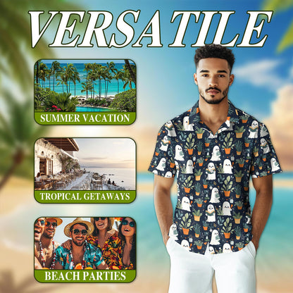 Ghost in Greenhouse Hawaiian Shirt for Men, Button Down Aloha Shirt - Azhawaiian