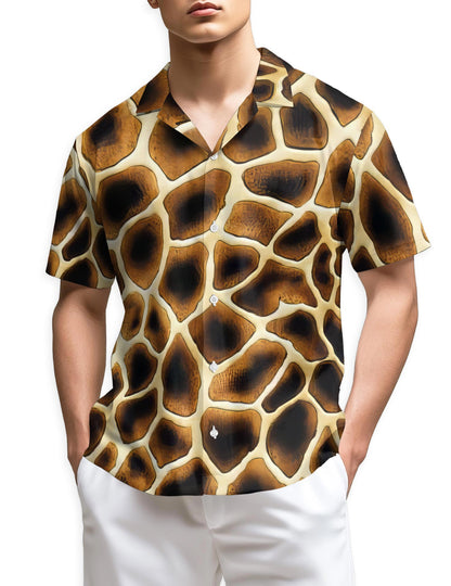 Azhawaiian Giraffe Texture Hawaiian Shirt for Men