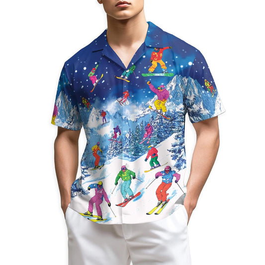 Azhawaiian Go Skiing This Winter Hawaiian Shirt for Men
