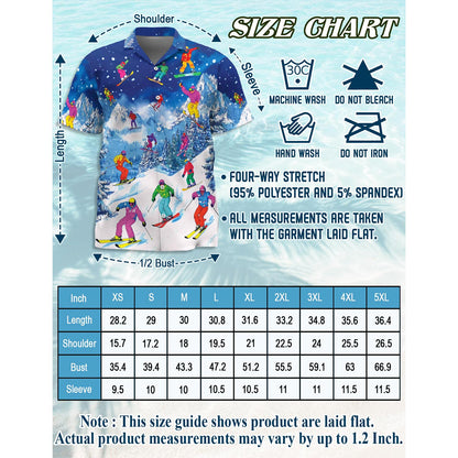 Go Skiing This Winter Hawaiian Shirt for Men, Button Down Aloha Shirt - Azhawaiian