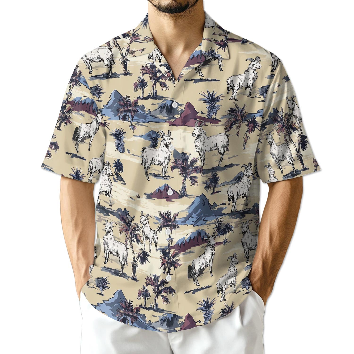 Azhawaiian Goat Island Hawaiian Shirt for Men