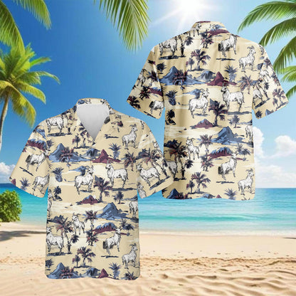 Goat Island Hawaiian Shirt for Men, Button Down Aloha Shirt - Azhawaiian