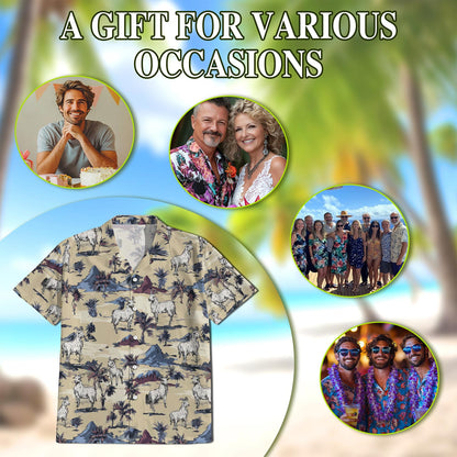 Goat Island Hawaiian Shirt for Men, Button Down Aloha Shirt - Azhawaiian