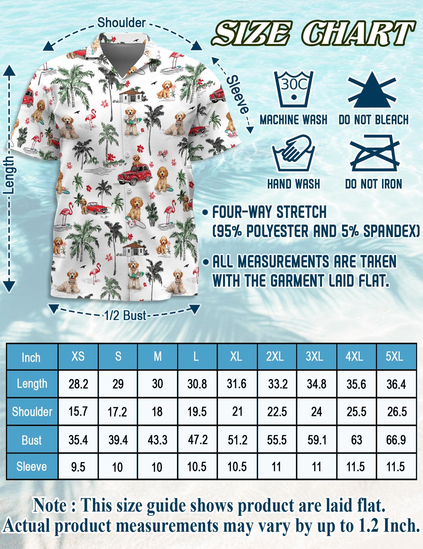 Goldendoodle Hawaiian Shirt for Men, Button Down Aloha Shirt - Azhawaiian