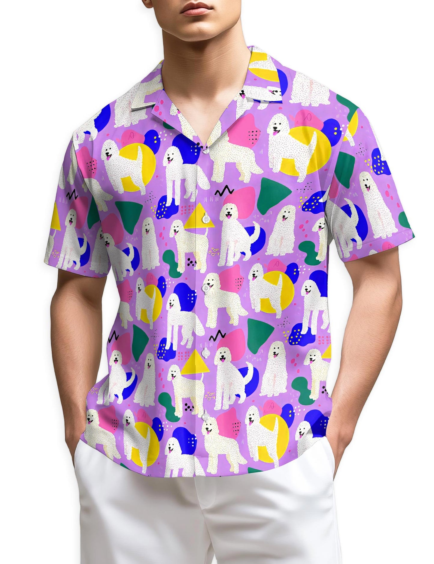 Azhawaiian Goldendoodles Hawaiian Shirt for Men
