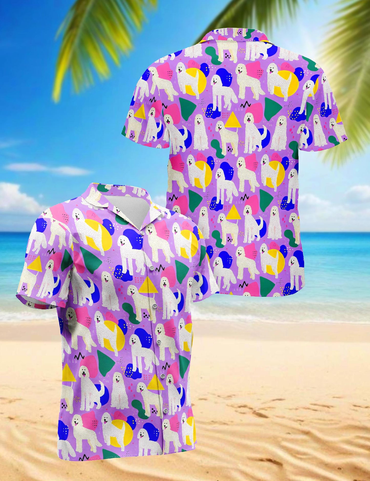 Goldendoodles Hawaiian Shirt for Men, Button Down Aloha Shirt - Azhawaiian