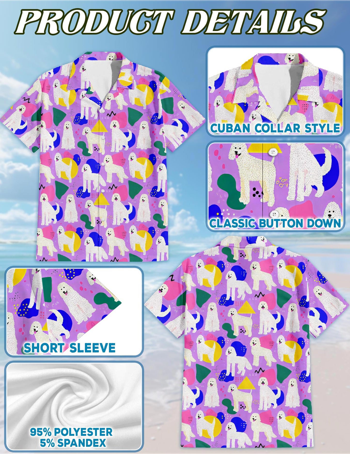 Goldendoodles Hawaiian Shirt for Men, Button Down Aloha Shirt - Azhawaiian