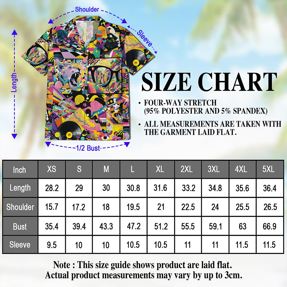 Graffiti Pop Art Hawaiian Shirt for Men, Button Down Aloha Shirt - Azhawaiian