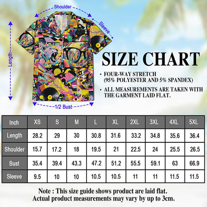 Graffiti Pop Art Hawaiian Shirt for Men, Button Down Aloha Shirt - Azhawaiian