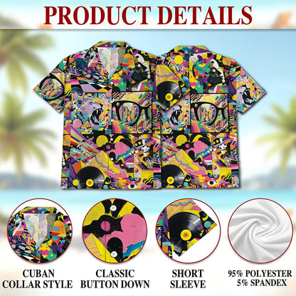 Graffiti Pop Art Hawaiian Shirt for Men, Button Down Aloha Shirt - Azhawaiian