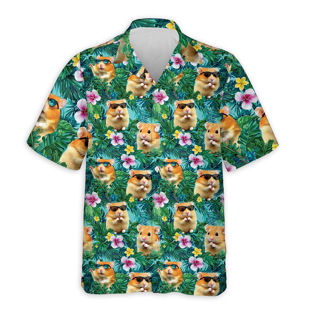 Azhawaiian Hamster Tropical Hawaiian Shirt for Men