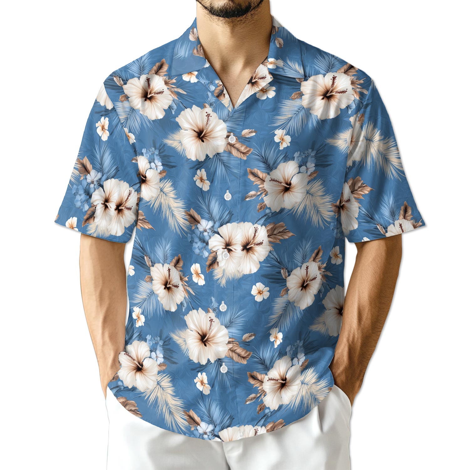 Azhawaiian Hibiscus Flowers Hawaiian Shirt for Men