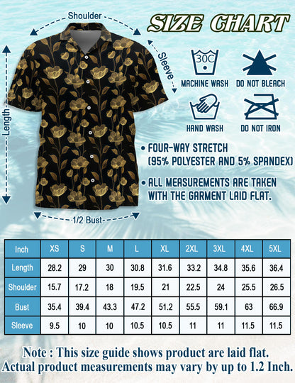 Hibiscus Hawaiian Shirt for Men, Button Down Aloha Shirt - Azhawaiian