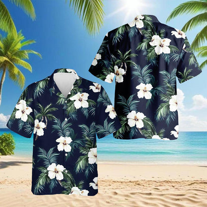 Hibiscus Island Hawaiian Shirt for Men, Button Down Aloha Shirt - Azhawaiian