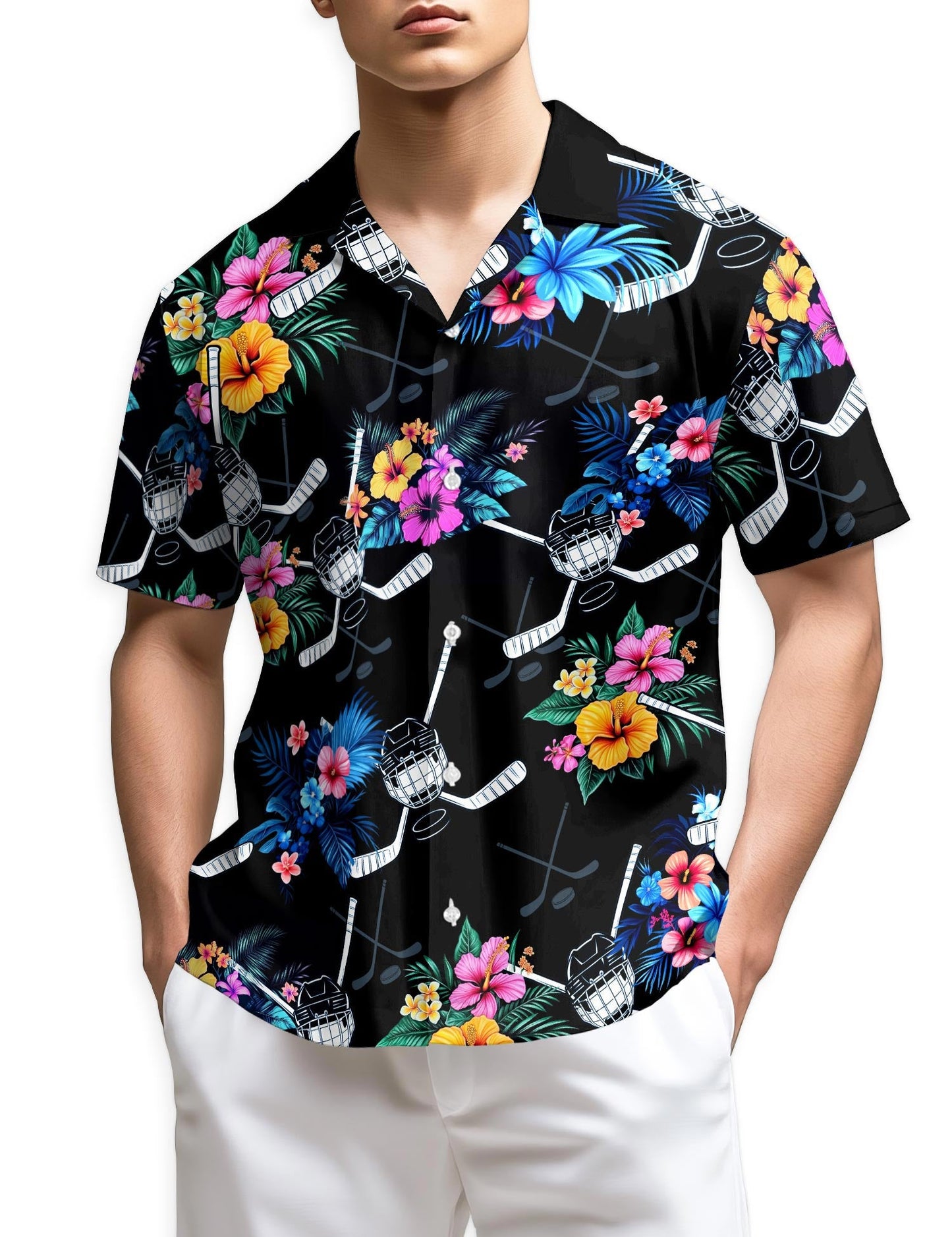 Azhawaiian Hockey Hawaiian Shirt for Men