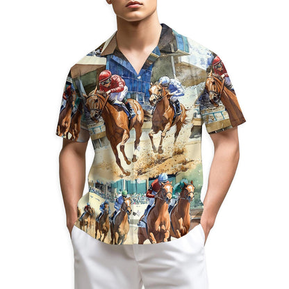 Azhawaiian Horse Racing  Hawaiian Shirt for Men