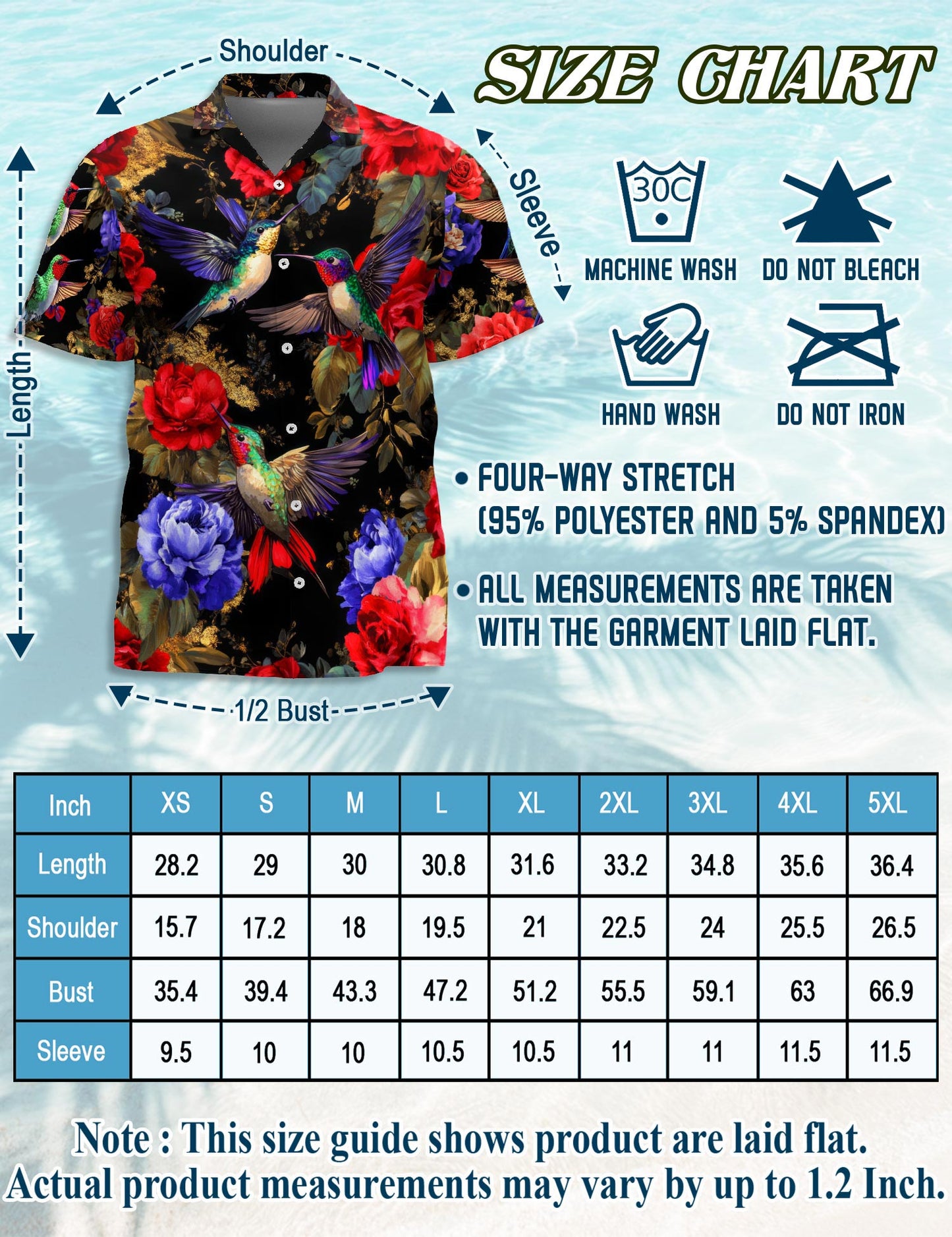 Hummingbird Peonies Hawaiian Shirt for Men, Button Down Aloha Shirt - Azhawaiian