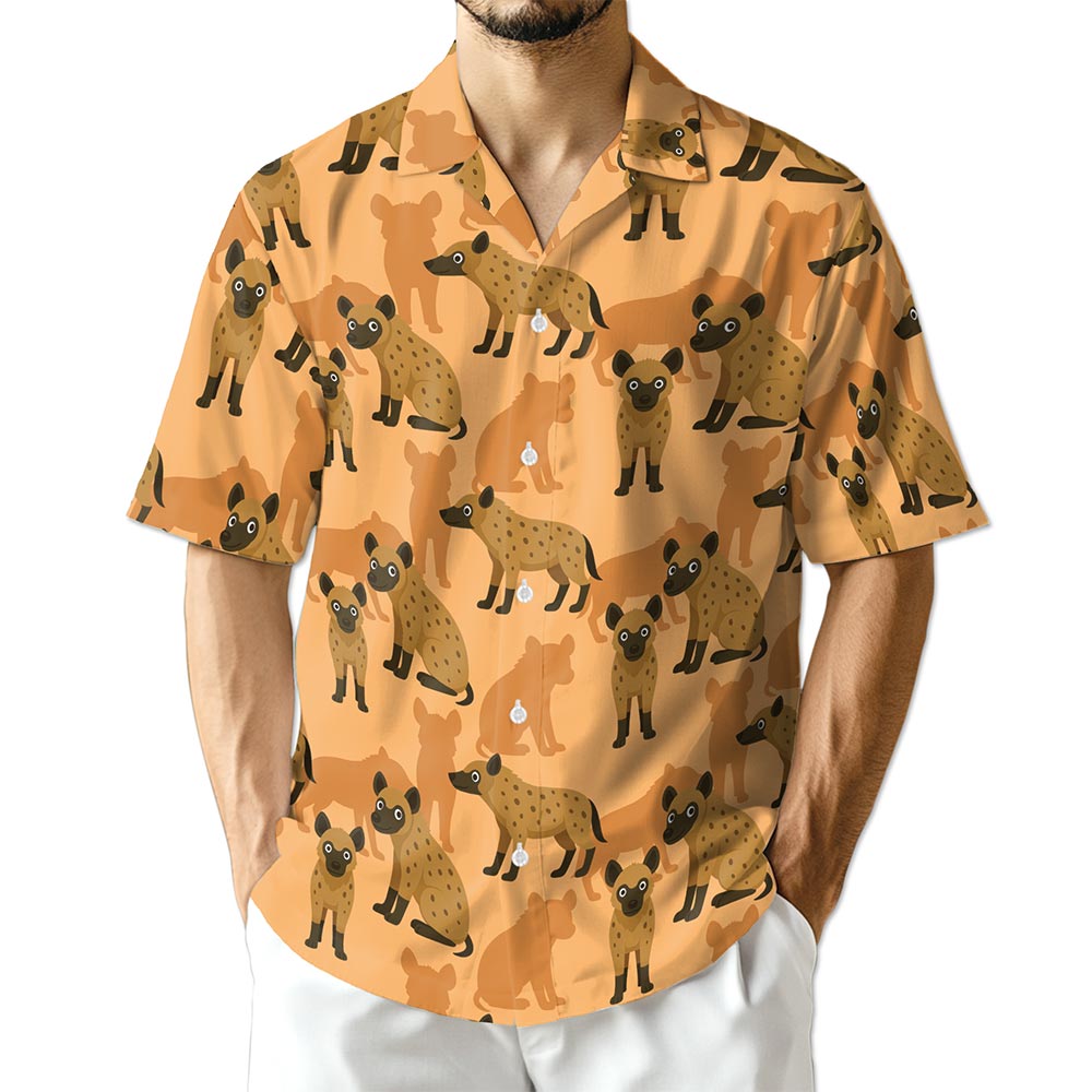 Azhawaiian Hyena Pattern Hawaiian Shirt for Men