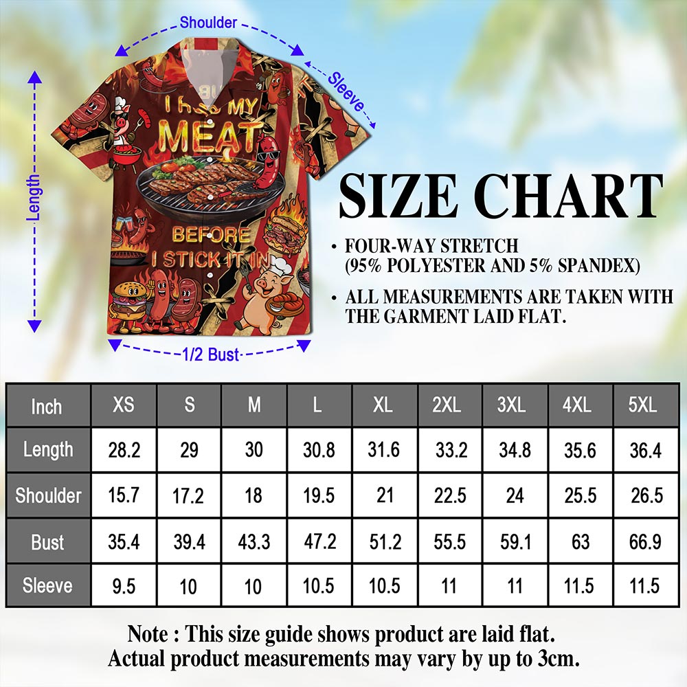 I Rub My Meat Hawaiian Shirt for Men, Button Down Aloha Shirt - Azhawaiian