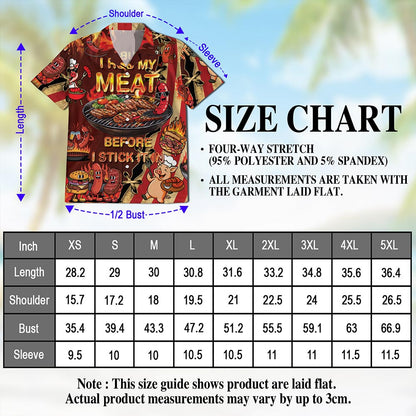 I Rub My Meat Hawaiian Shirt for Men, Button Down Aloha Shirt - Azhawaiian