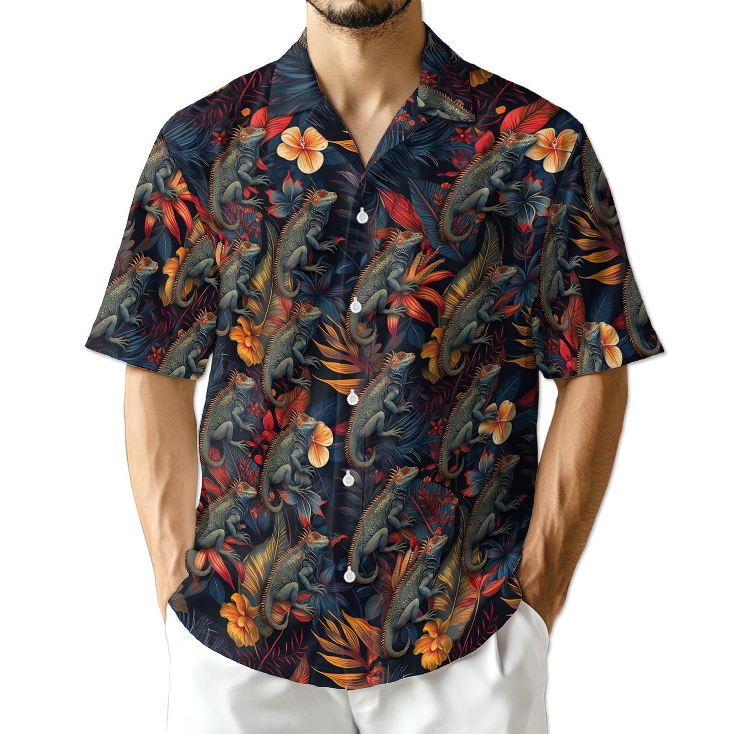 Azhawaiian Iguanas Hawaiian Shirt for Men