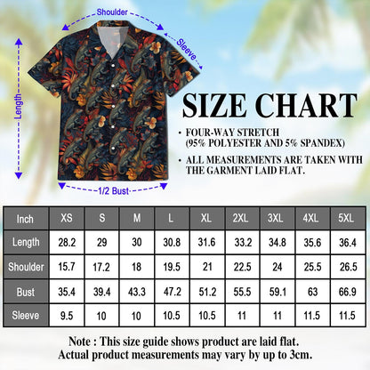 Iguanas Hawaiian Shirt for Men, Button Down Aloha Shirt - Azhawaiian