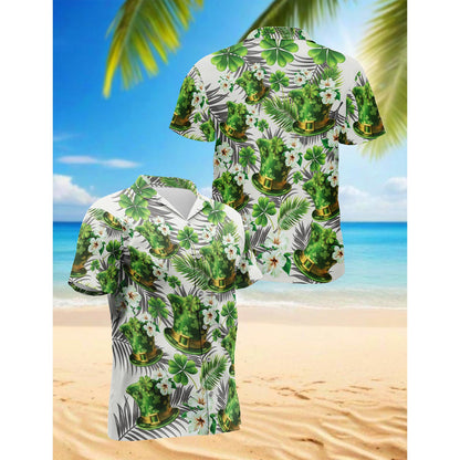 Ireland Green Hat Hawaiian Shirt for Men, Button Down Aloha Shirt - Azhawaiian