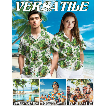 Ireland Green Hat Hawaiian Shirt for Men, Button Down Aloha Shirt - Azhawaiian