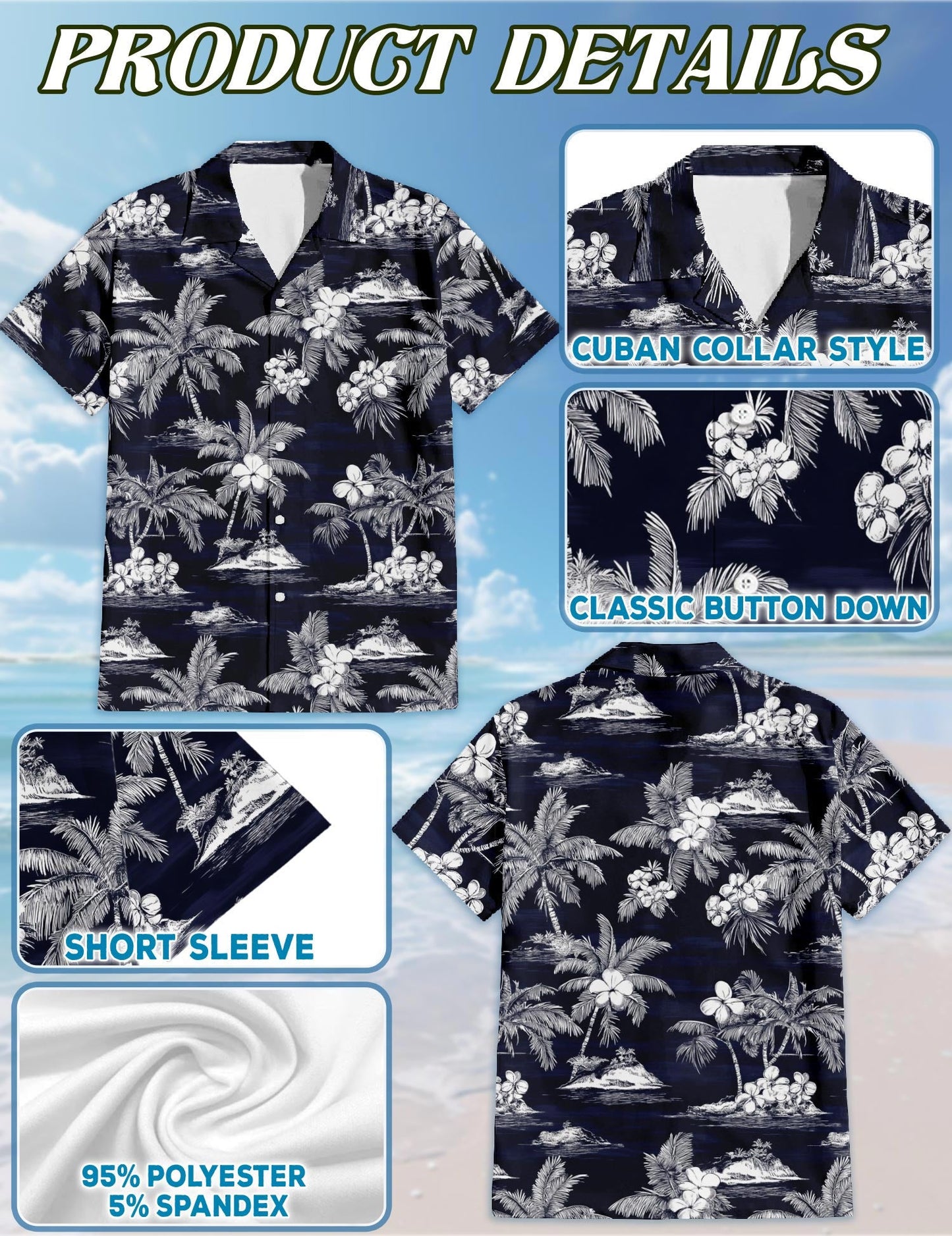 Island Hawaiian Shirt for Men, Button Down Aloha Shirt - Azhawaiian