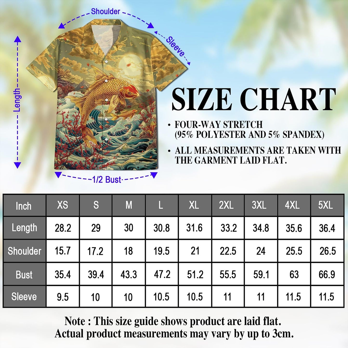 Japanese Koi Fish Hawaiian Shirt for Men, Button Down Aloha Shirt - Azhawaiian