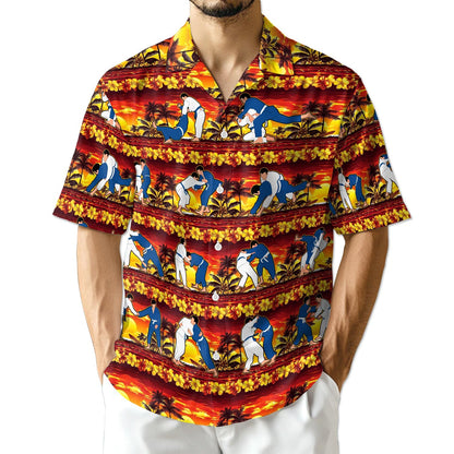 Azhawaiian Judo Palm Hawaiian Shirt for Men