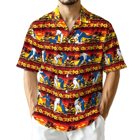 Azhawaiian Judo Palm Hawaiian Shirt for Men