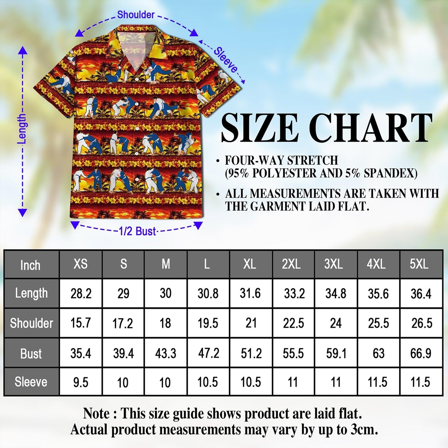 Judo Palm Hawaiian Shirt for Men, Button Down Aloha Shirt - Azhawaiian