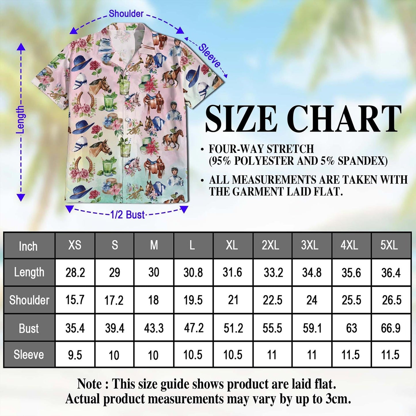 Horse Racing Hawaiian Shirt for Men, Button Down Aloha Shirt - Azhawaiian