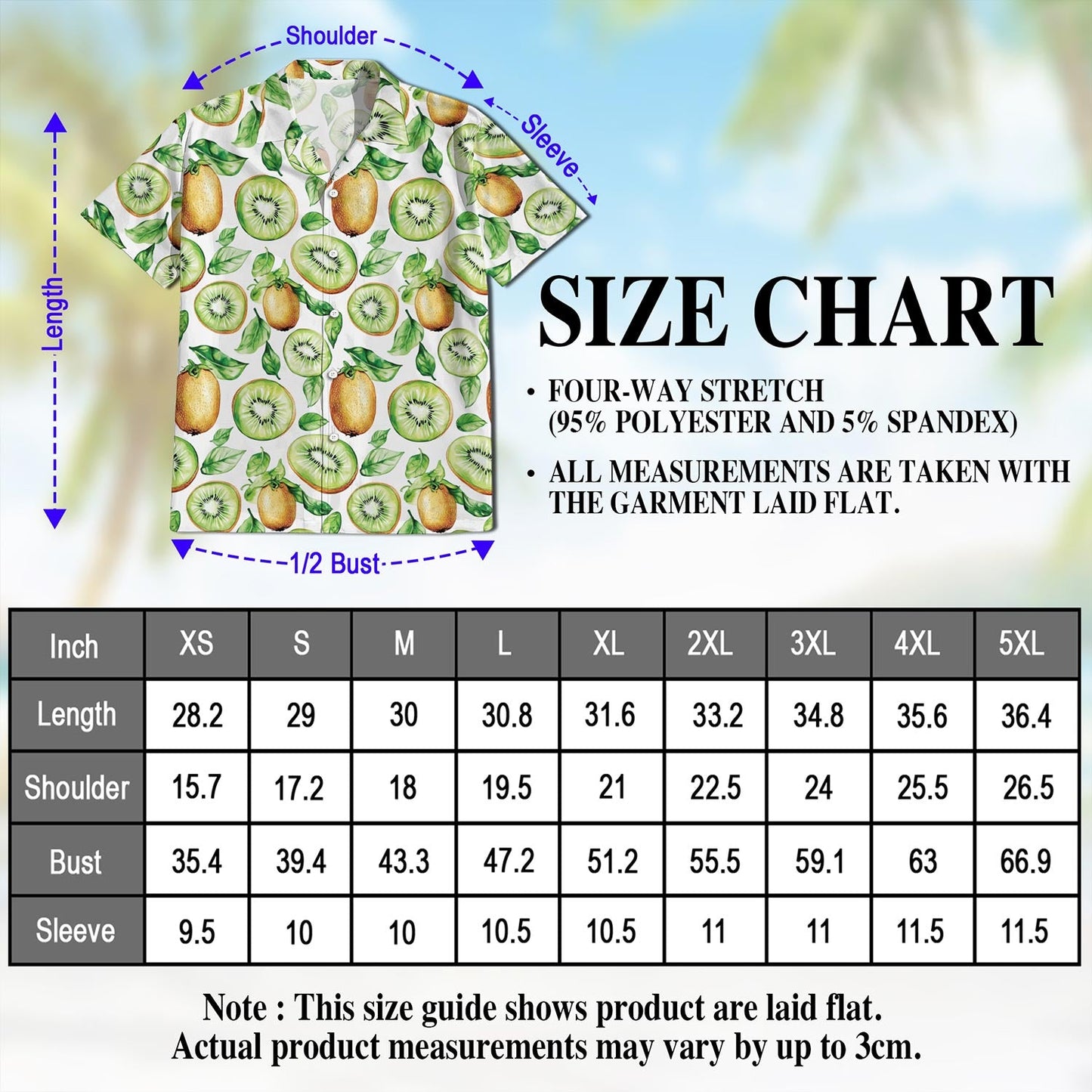 Kiwi Hawaiian Shirt for Men, Button Down Aloha Shirt - Azhawaiian