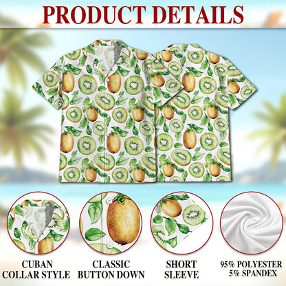 Kiwi Hawaiian Shirt for Men, Button Down Aloha Shirt - Azhawaiian