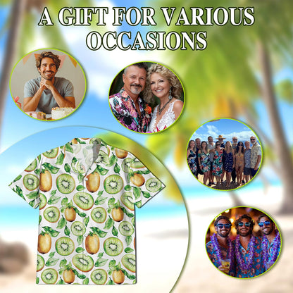 Kiwi Hawaiian Shirt for Men, Button Down Aloha Shirt - Azhawaiian