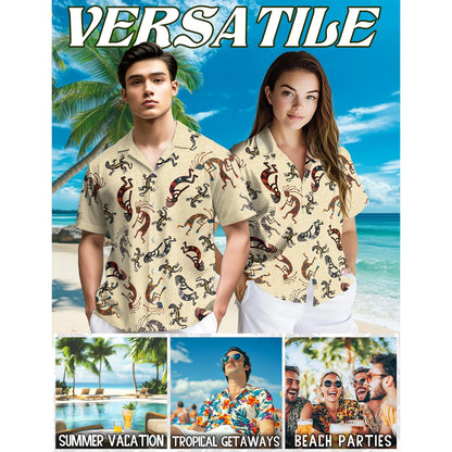 Kokopelli Hawaiian Shirt for Men, Button Down Aloha Shirt - Azhawaiian