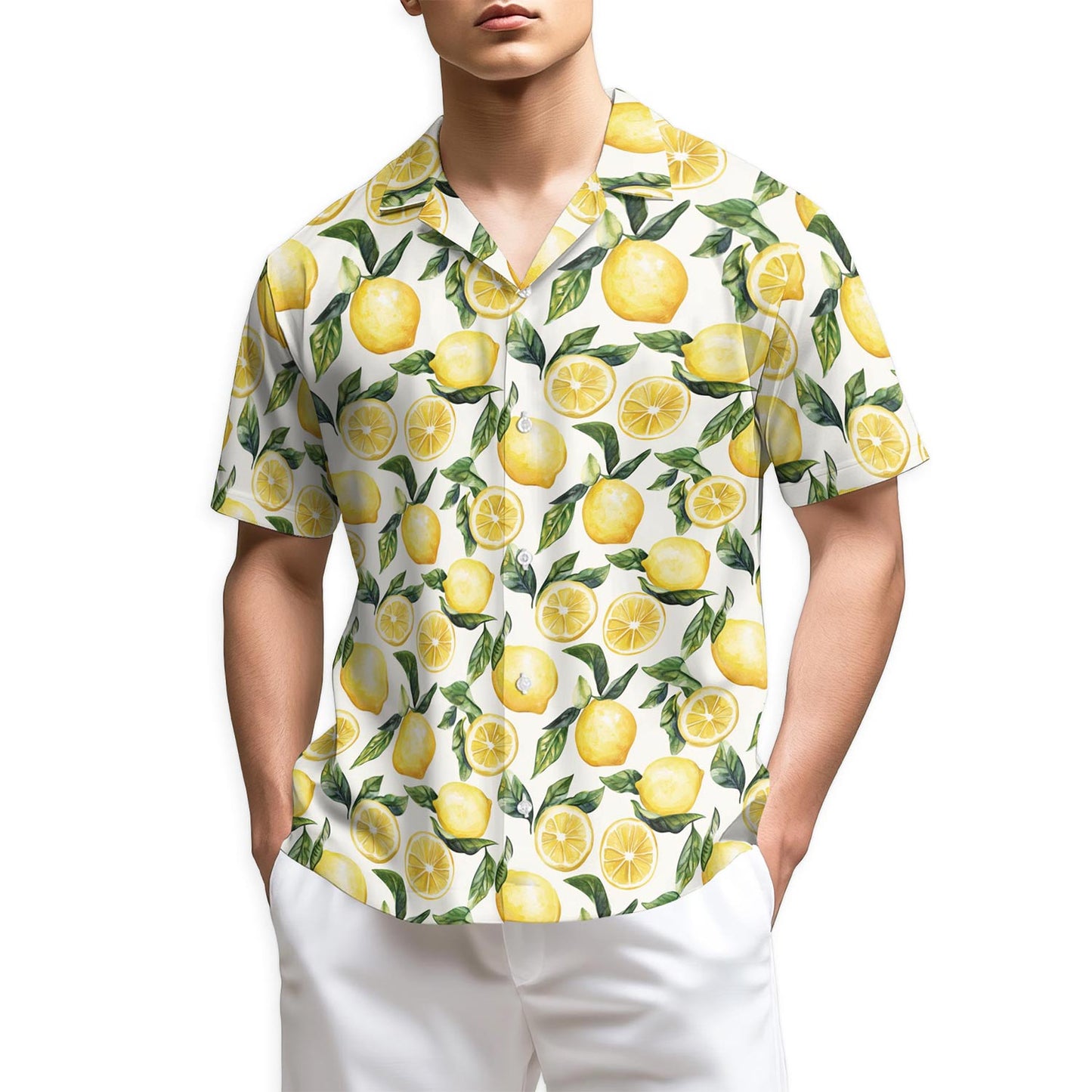 Azhawaiian Lemon Hawaiian Shirt for Men