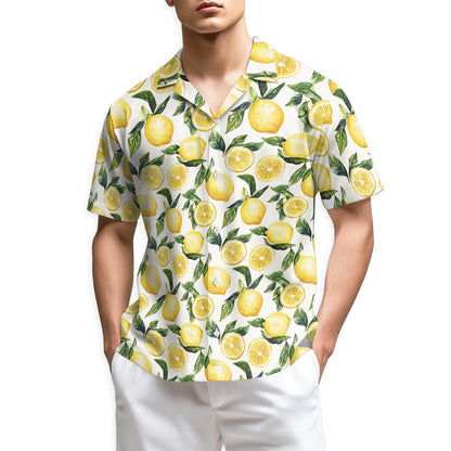 Azhawaiian Lemon Hawaiian Shirt for Men