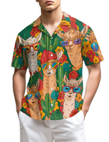Azhawaiian Llamazing Hawaiian Shirt for Men