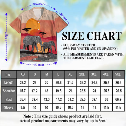 Mandala Elephants Hawaiian Shirt for Men, Button Down Aloha Shirt - Azhawaiian