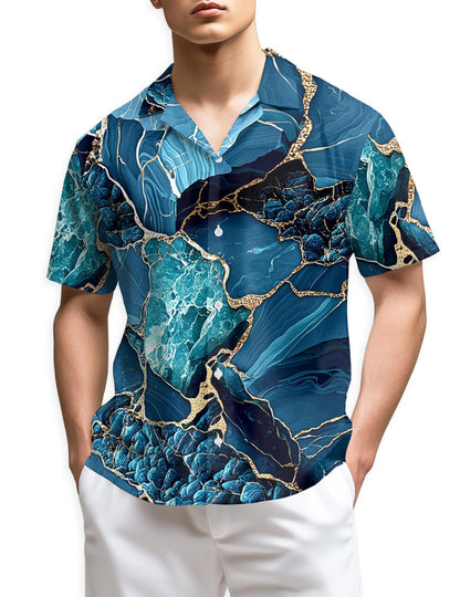Azhawaiian Marble Hawaiian Shirt for Men