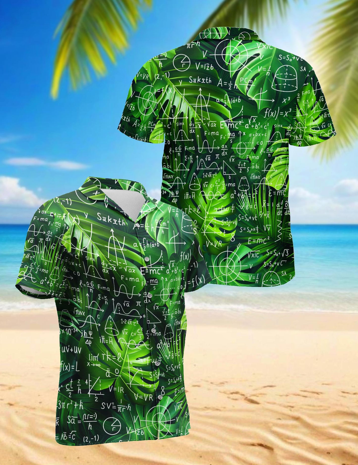 Math Hawaiian Shirt for Men, Button Down Aloha Shirt - Azhawaiian