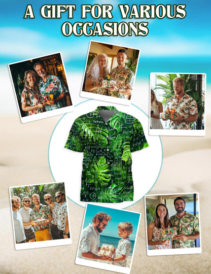 Math Hawaiian Shirt for Men, Button Down Aloha Shirt - Azhawaiian