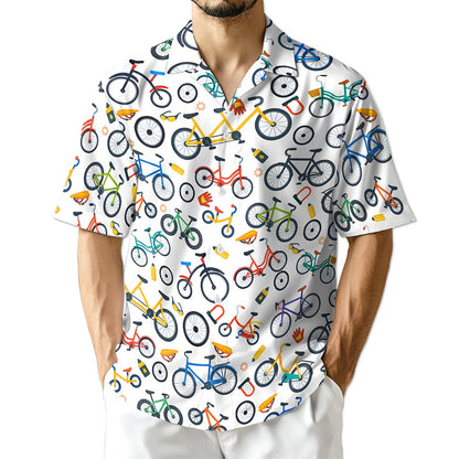 Azhawaiian Mini Bicycle Hawaiian Shirt for Men