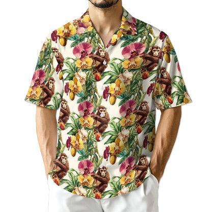 Azhawaiian Monkey Hawaiian Shirt for Men